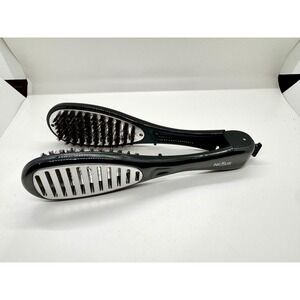 Nexus Double Sided Vented Straightening Hair Brush Boar Bristle Black Clamp